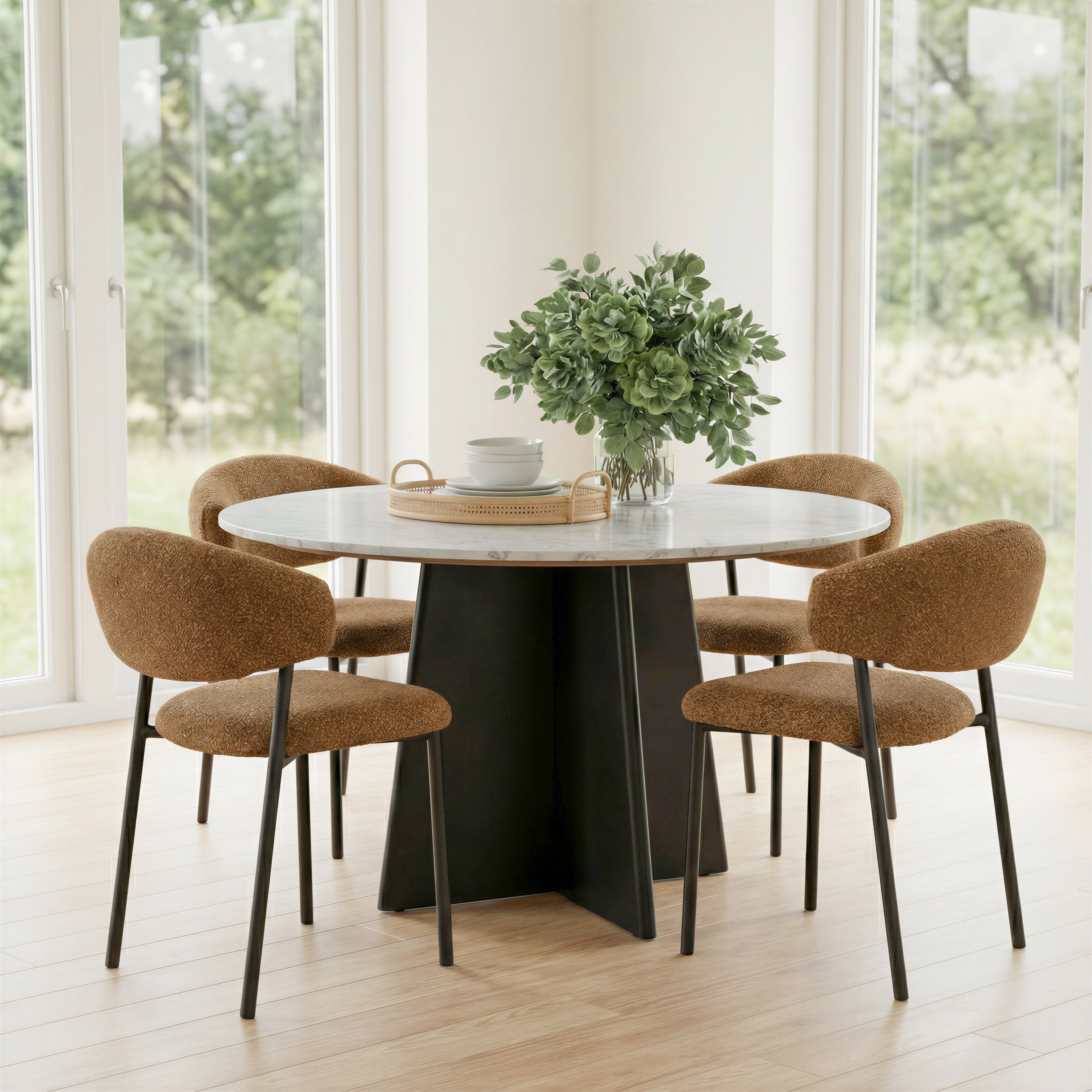 Strela Dining Table White & Black product image