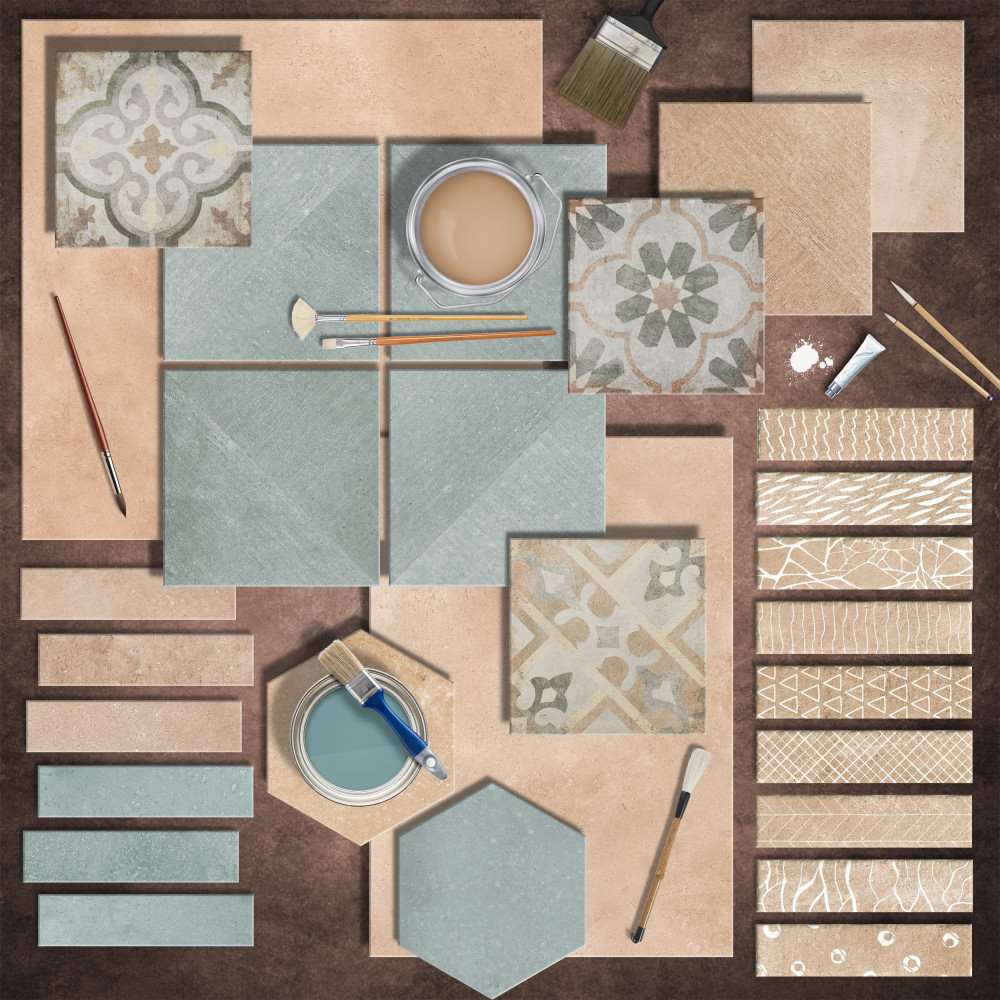 Atlas Hex Grey 8-5/8 in. x 9-7/8 in. Porcelain Floor and Wall Tile