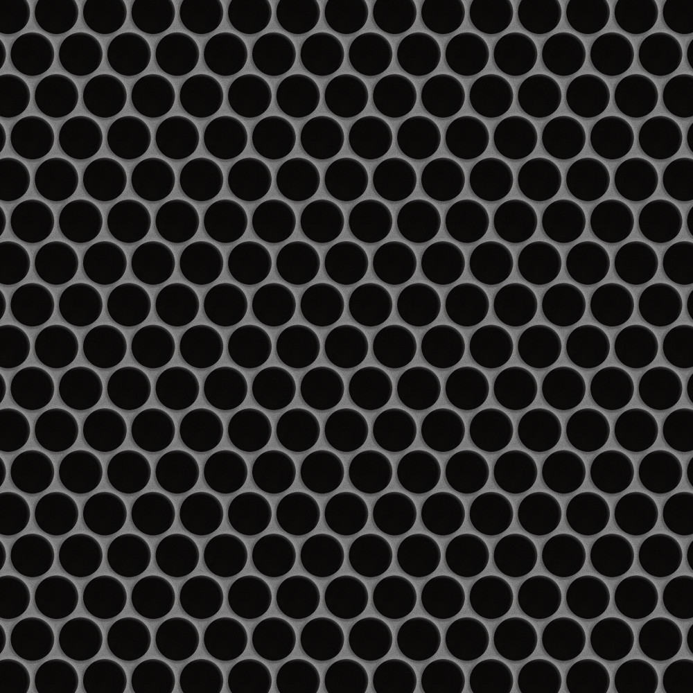 Sample – Metro Penny Matte Black Porcelain Mosaic Tile