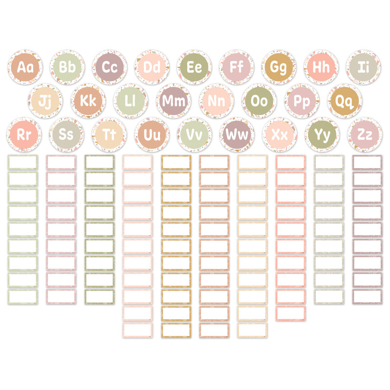 Terrazzo Tones Word Wall Bulletin Board Set, 125 Pieces