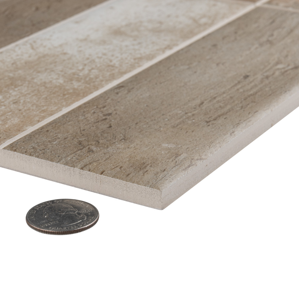 Kings Mud Sand 7-7/8 in. x 15-3/4 in. Ceramic Wall Tile