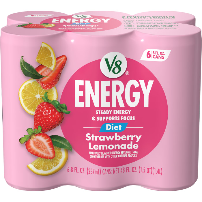 Diet Strawberry Lemonade Juice Energy Drink