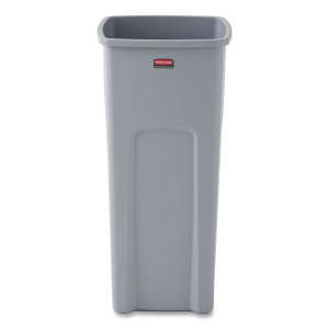 Rubbermaid Commercial, Untouchable®, 23 gal, Resin, Gray, Square, Receptacle
