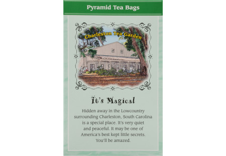 Back of Charleston Tea Garden Green Tea with Mint Tea box
