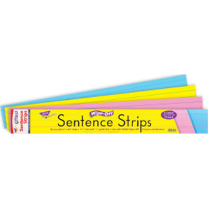 24" Multicolor Wipe-Off&reg; Sentence Strips