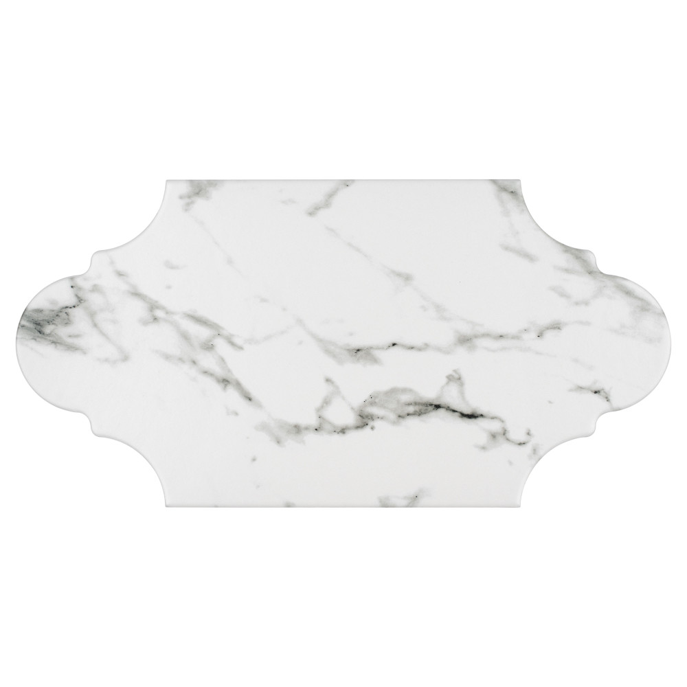 Timeless Calacatta Provenzal 6-1/4 in. x 12-3/4 in. Porcelain Floor and Wall Tile