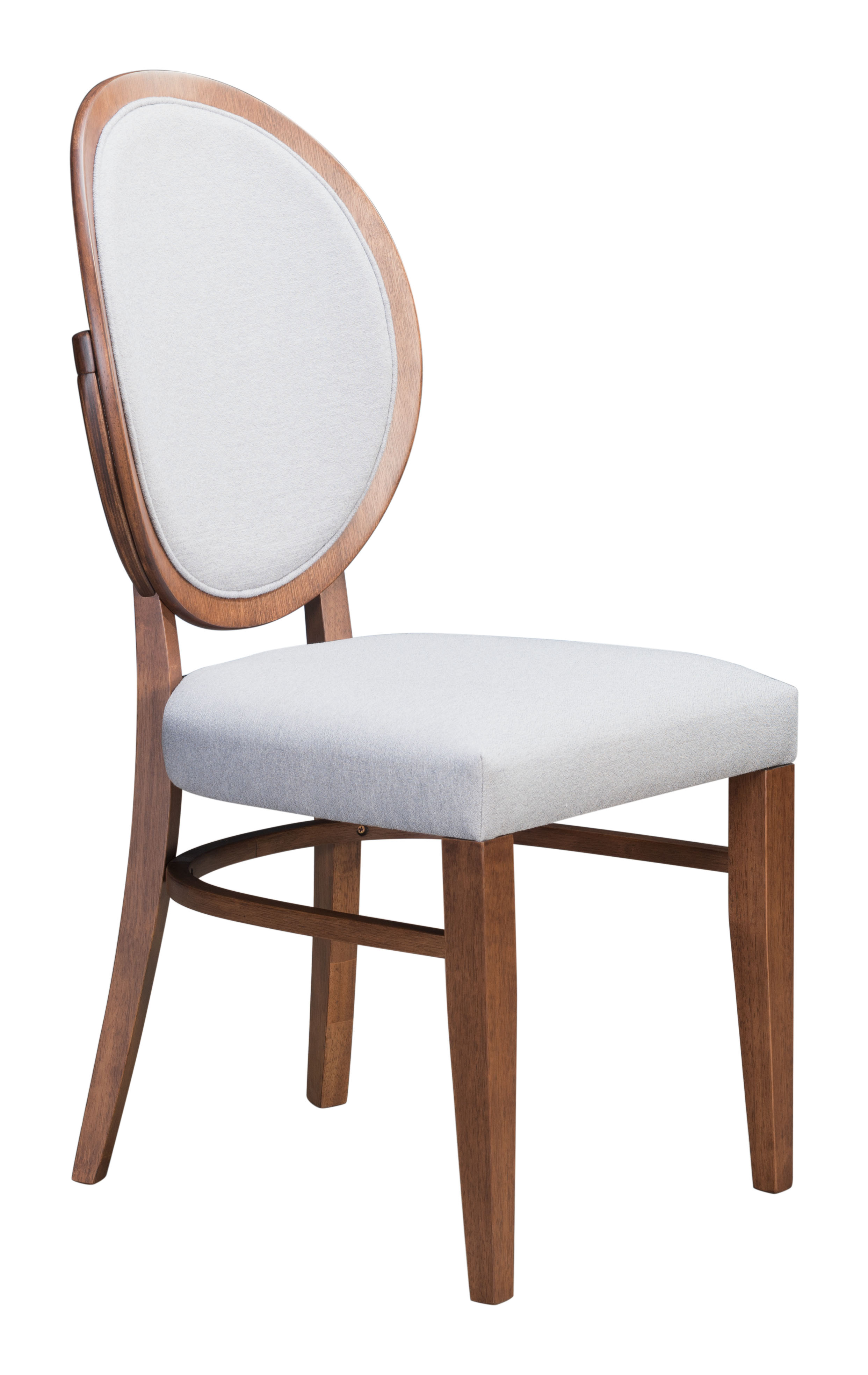 Regents Dining Chair (Set of 2) Walnut & Light Gray product image