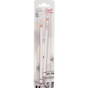Pastel Pencils, White, Set of 2