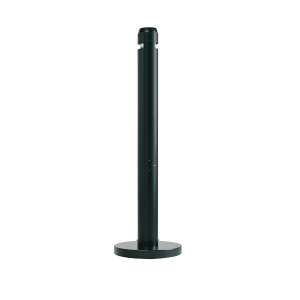 Rubbermaid Commercial, 1 gal, Metal, Black, Round, Smoking Receptacle