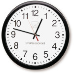 Charles Leonard Wall Clock, 14" Thinline Quartz CHL76820
