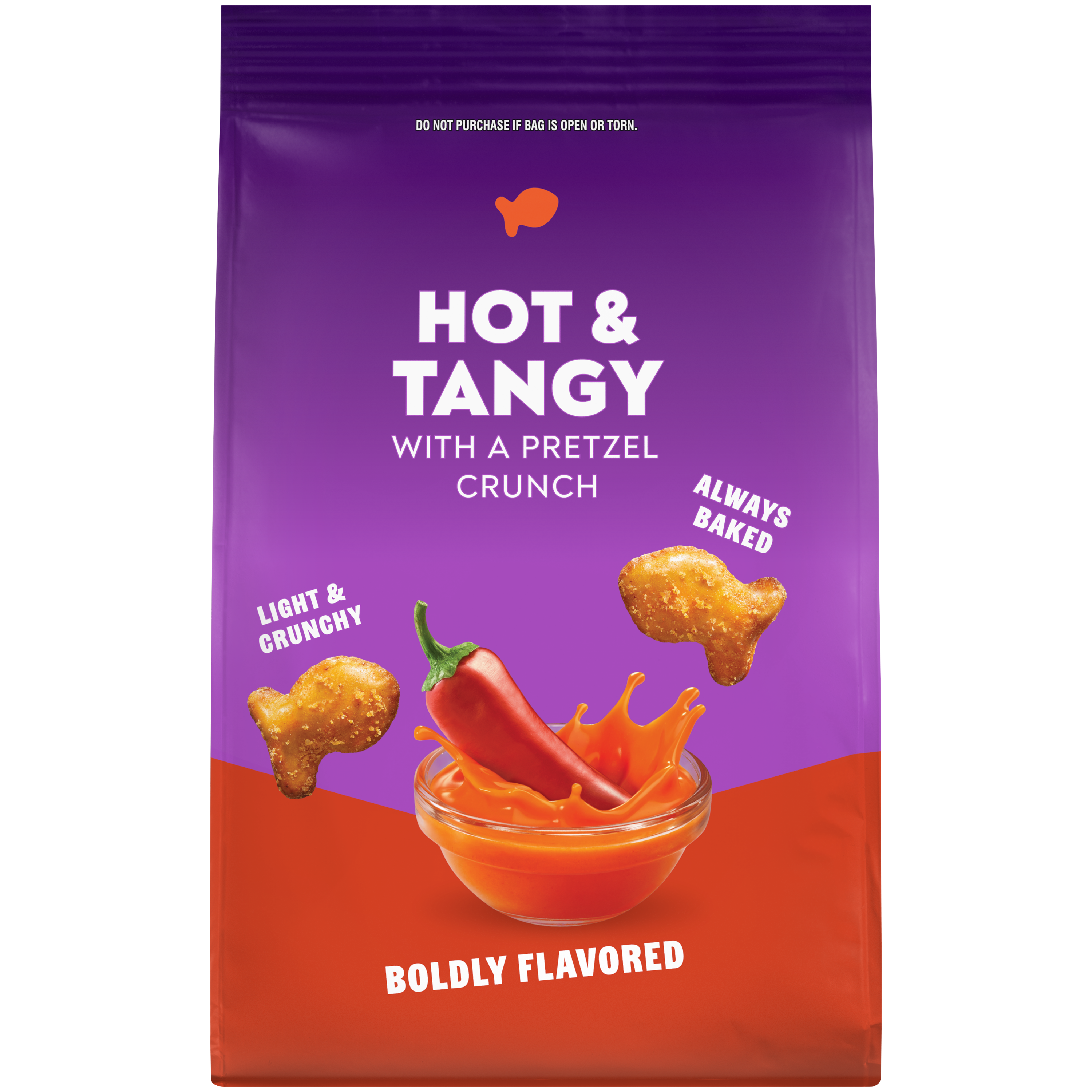 Goldfish® Hot Buffalo Seasoned Pretzels, 8 oz, bag - Back Image