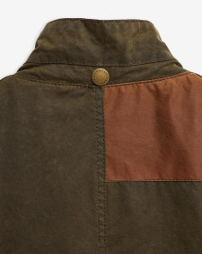 Barbour Re-Loved Lutz Waxed Jacket - Size L Olive