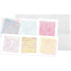 Optical Illusion Rubbing Plates, Pack of 6
