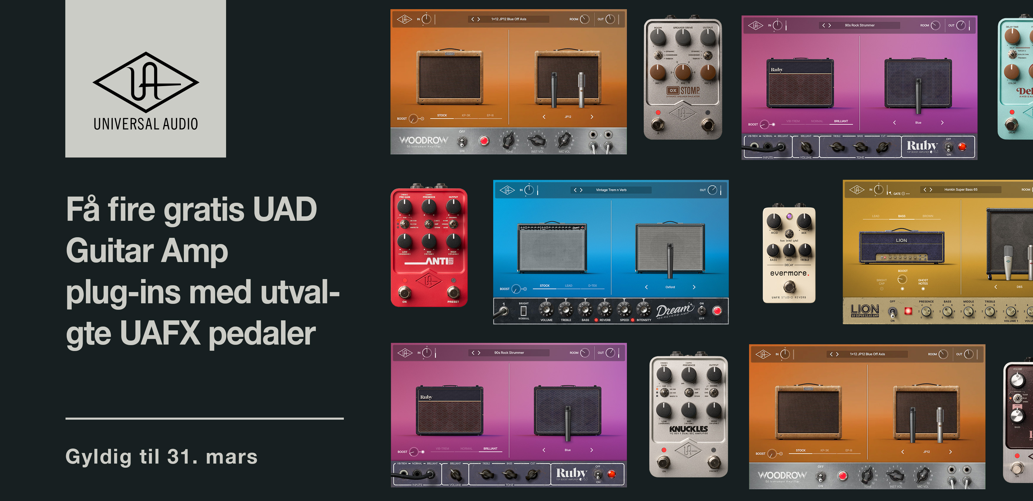 UAFX pedalet kampanjefoto
