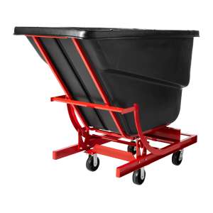 Rubbermaid Commercial, Self-Dumping Hopper, Tilt Truck, 27 cu ft, Black