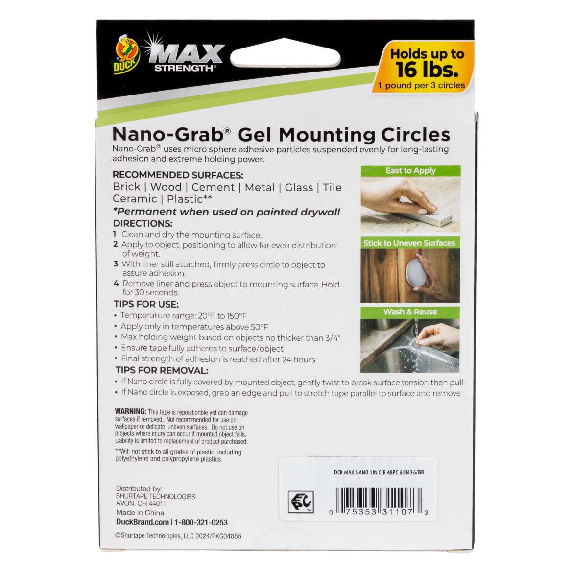 Duck Max Strength® Nano-Grab® Circle Tabs