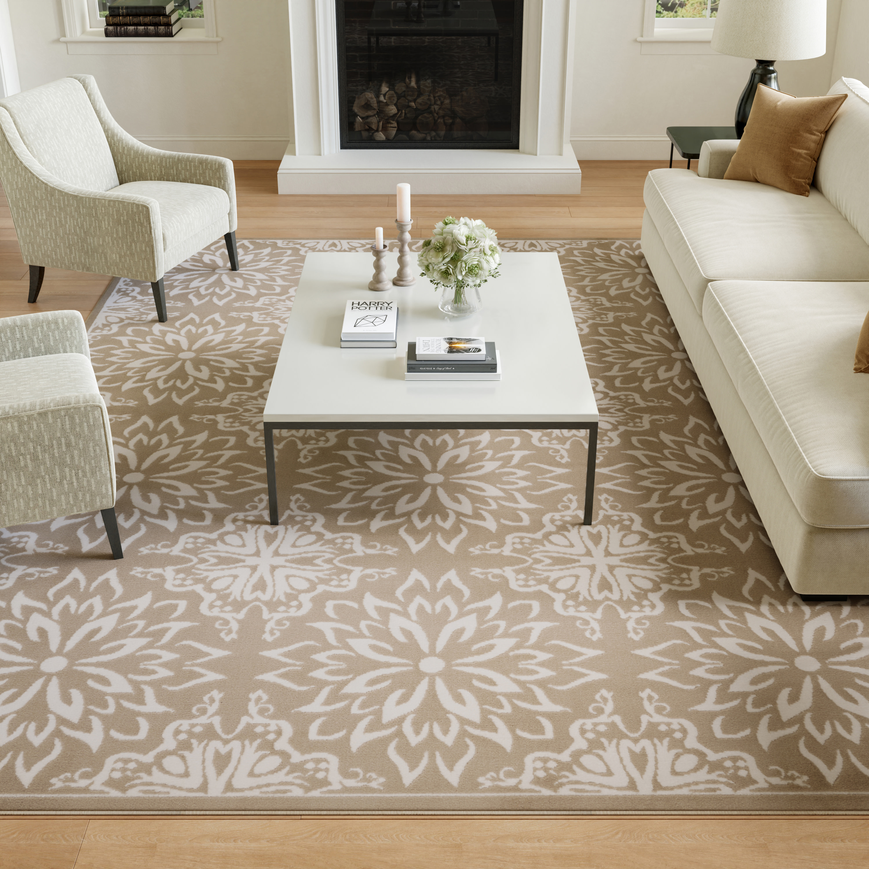 Nourison Jubilant 8'6" x 12' Taupe Farmhouse Indoor Rug