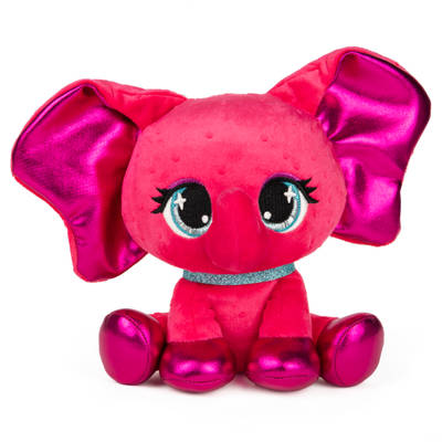 P.Lushes Designer Fashion Pets Willa Burke Elephant Premium Stuffed Animal, Pink, 6”