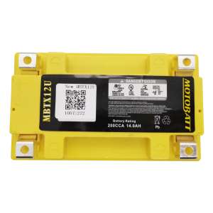 MOTMBTX12U, Motobatt, MBTX12U 12V AGM Battery