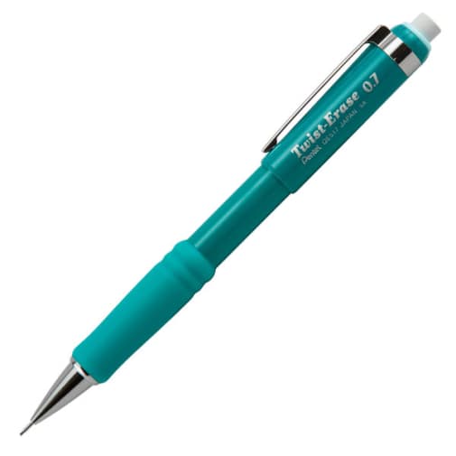 Pentel Twist-Erase III 0.7 Pencil - Turquoise Barrel