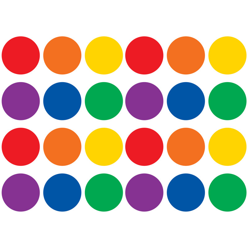 Spot On® Dry-Erase Desktop Writing Spots Colorful Circles - 4", 12 Per Pack, 2 Packs
