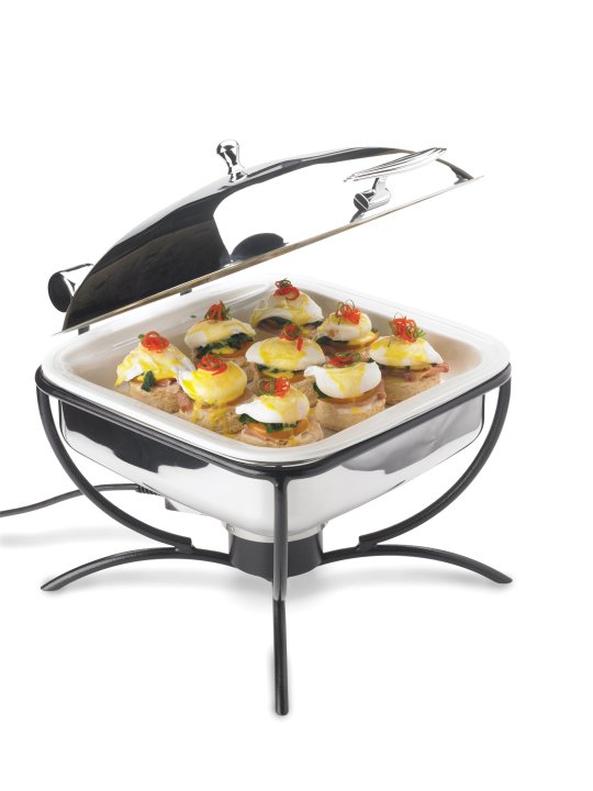 3 ¾-quart replacement square porcelain food pan for Intrigue® induction chafer