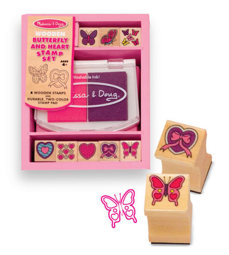 Melissa & Doug Butterfly and Heart Stamp Set