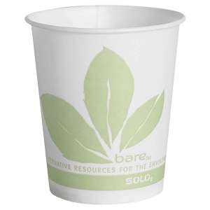 Solo, Bare Eco-Forward Paper Cold Cups, ProPlanet Seal, 5 oz, Green/White