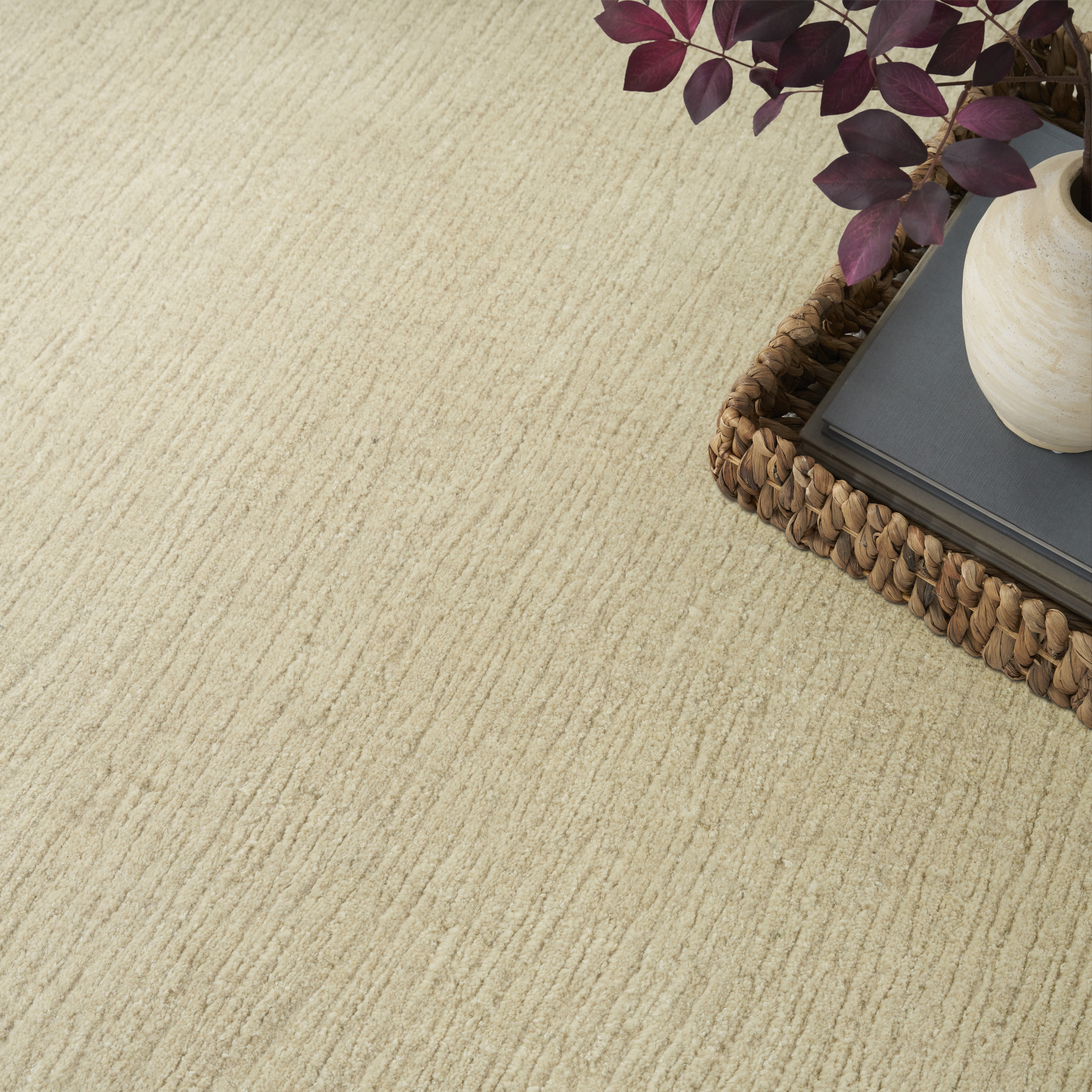 Nourison Strata 9'9" x 13'9" Beige Farmhouse Indoor Rug