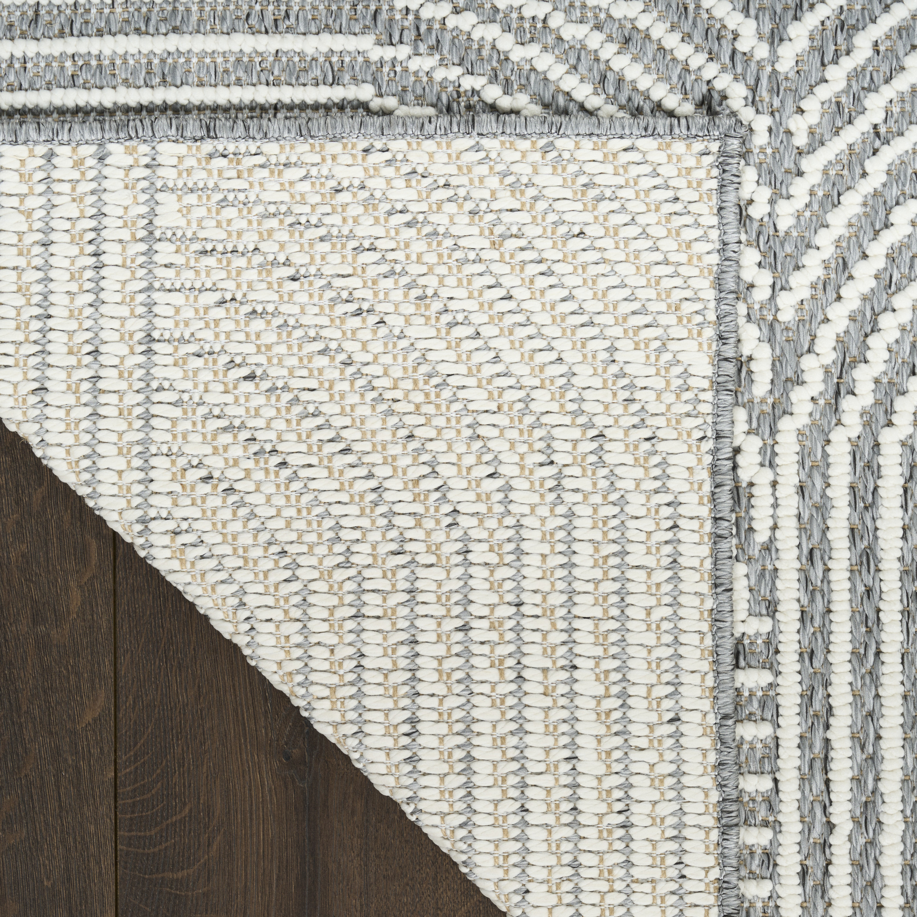 Nourison Natural Texture 7'10" x 9'10" Charcoal Ivory Modern Indoor Rug