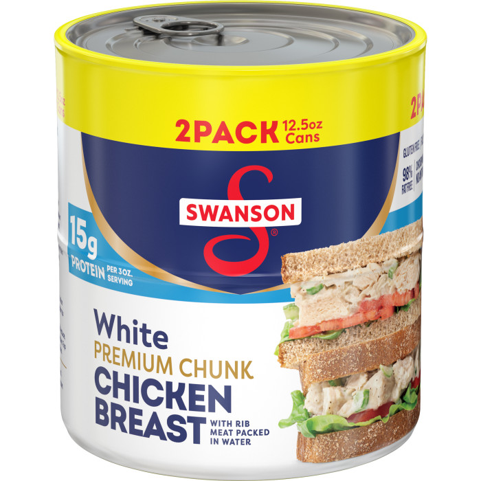 White Premium Chunk Canned Chicken Breast in Water