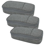 Teacher Created Resources&reg; Gray Pencil Case, Pack of 3 TCR6121-3