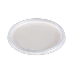 Dart, Plastic Lids for Foam Cups, Bowls and Containers, Flat, Vented, Fits 6-32 oz, Translucent