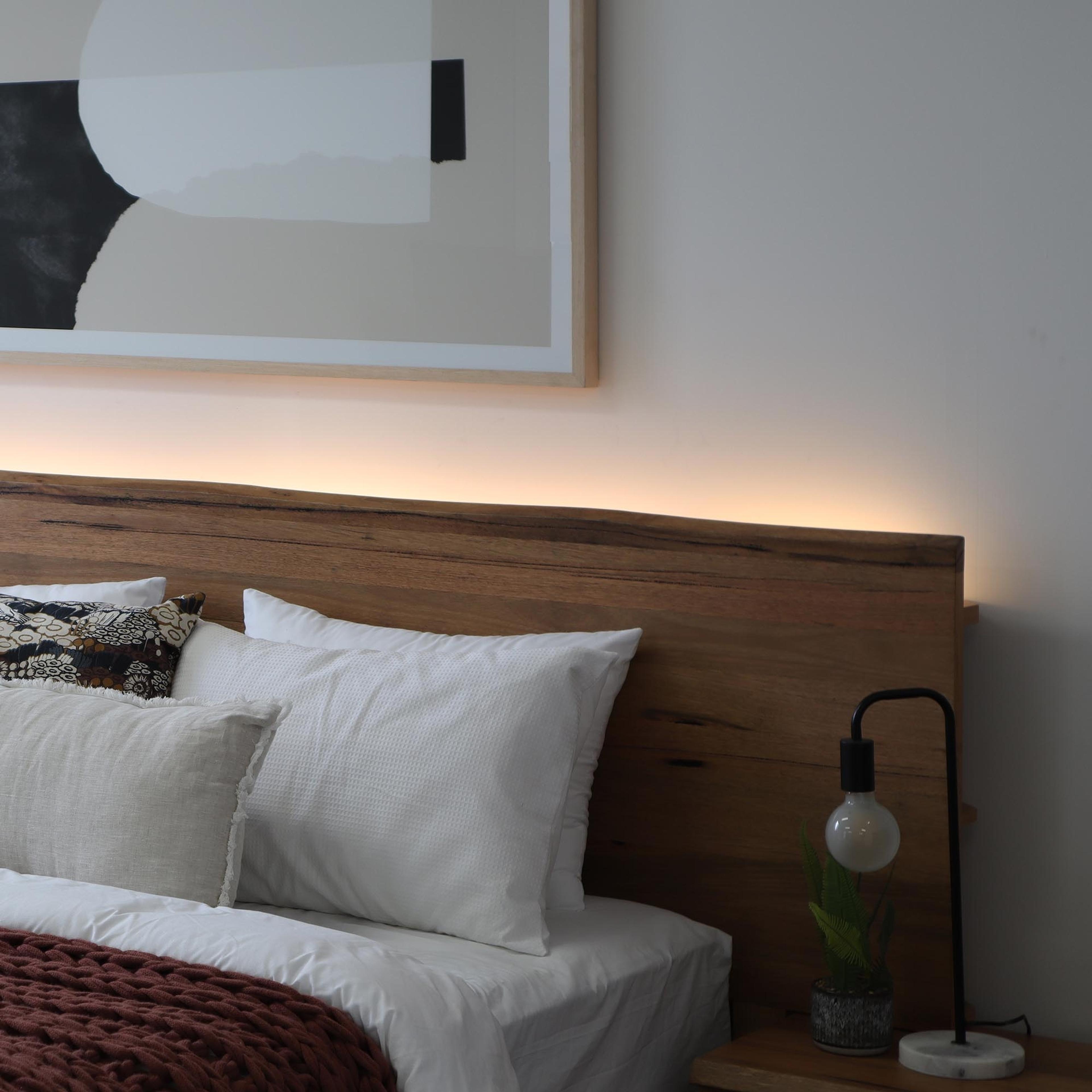 Lifestyle image of the  San Remo Bed Frame, Natural from Forty Winks