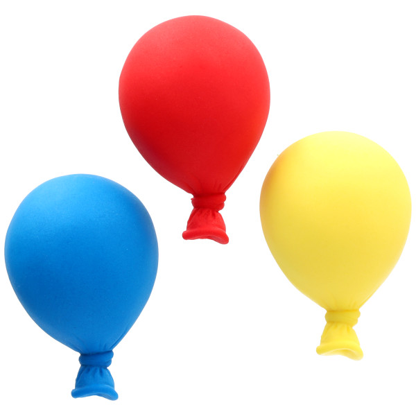 Primary Balloons Assortment - Red 3 Free Gum Paste Layon