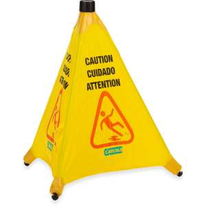 Carlisle, Pop-Up, Wet Floor Cone, Yellow, 20"