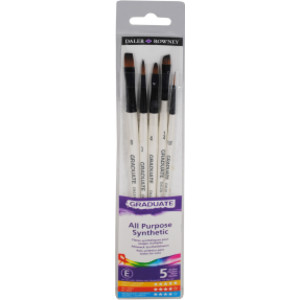 Graduate All Purpose Selection Brush Set, Synthetic, 5 Pieces