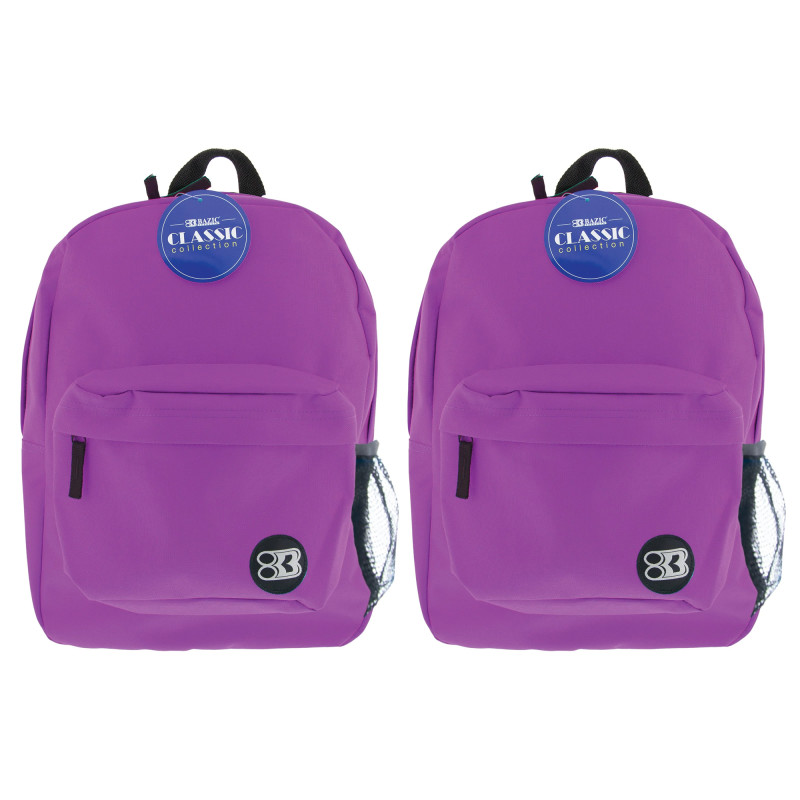 Classic Backpack 17" Purple, Pack of 2