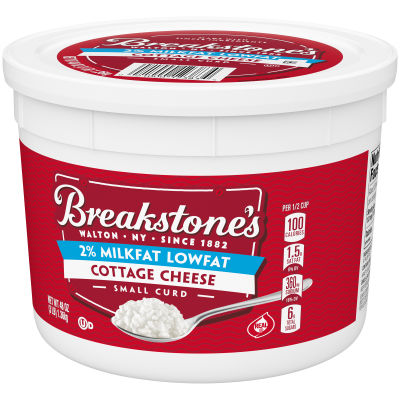 Breakstone's Lowfat Small Curd Cottage Cheese 2% Milkfat, 48 oz Tub