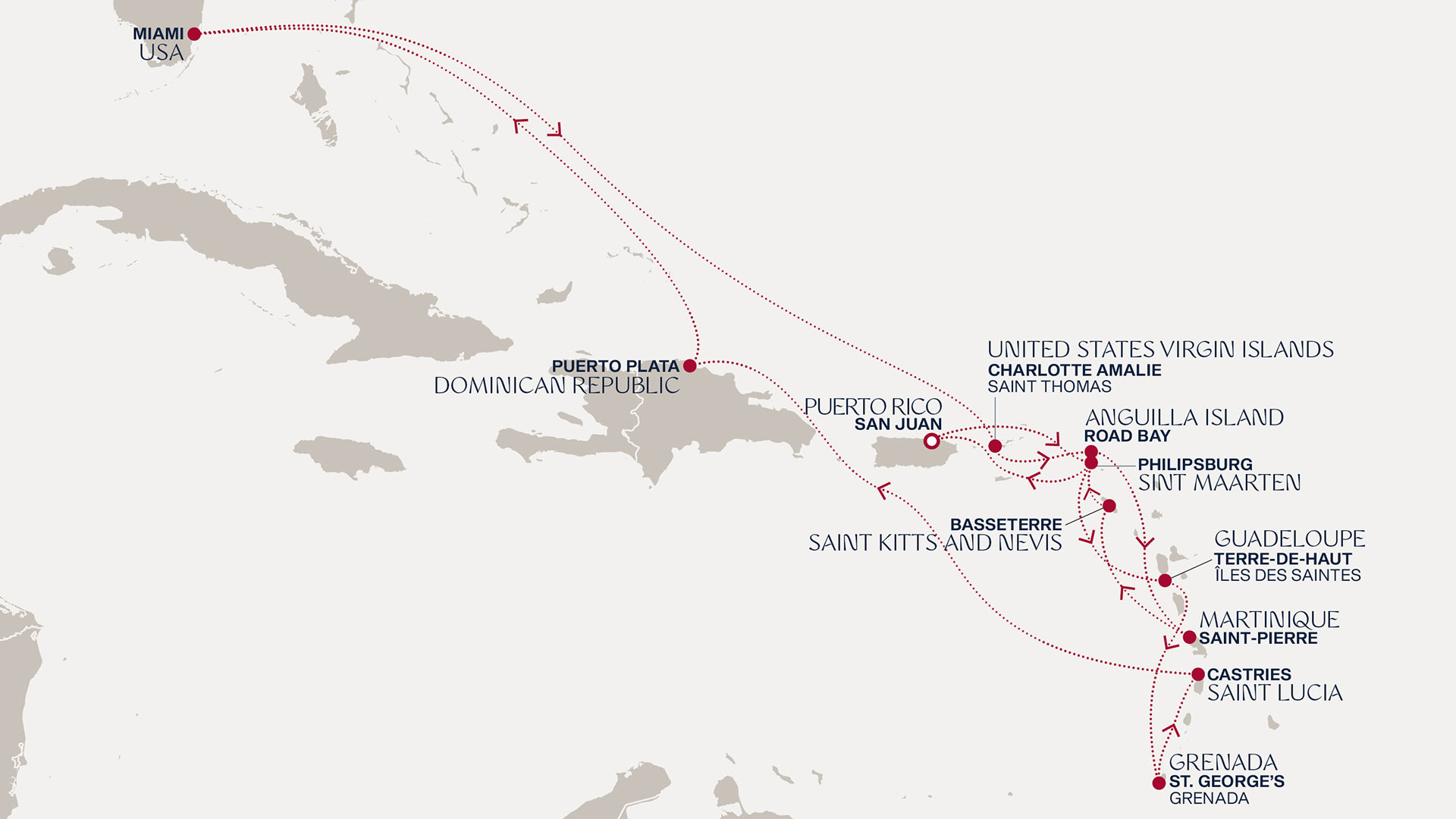 Itinerary map