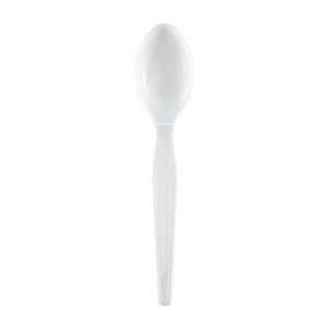 Dixie®, Dixie Heavy-Weight Disposable Plastic Teaspoons, White
