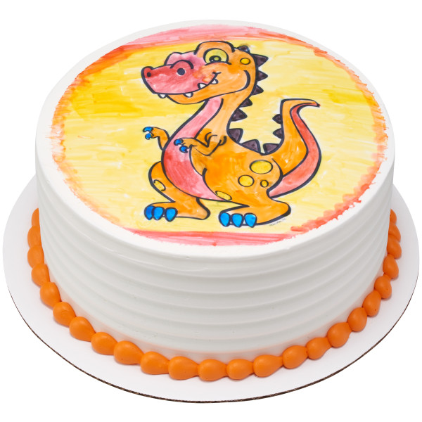 Paintable T-Rex PhotoCake® Edible Image®