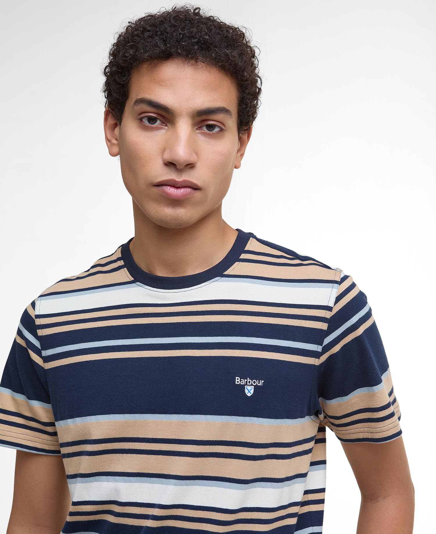 T-shirt a righe leggermente aderente Aickmen image number 3