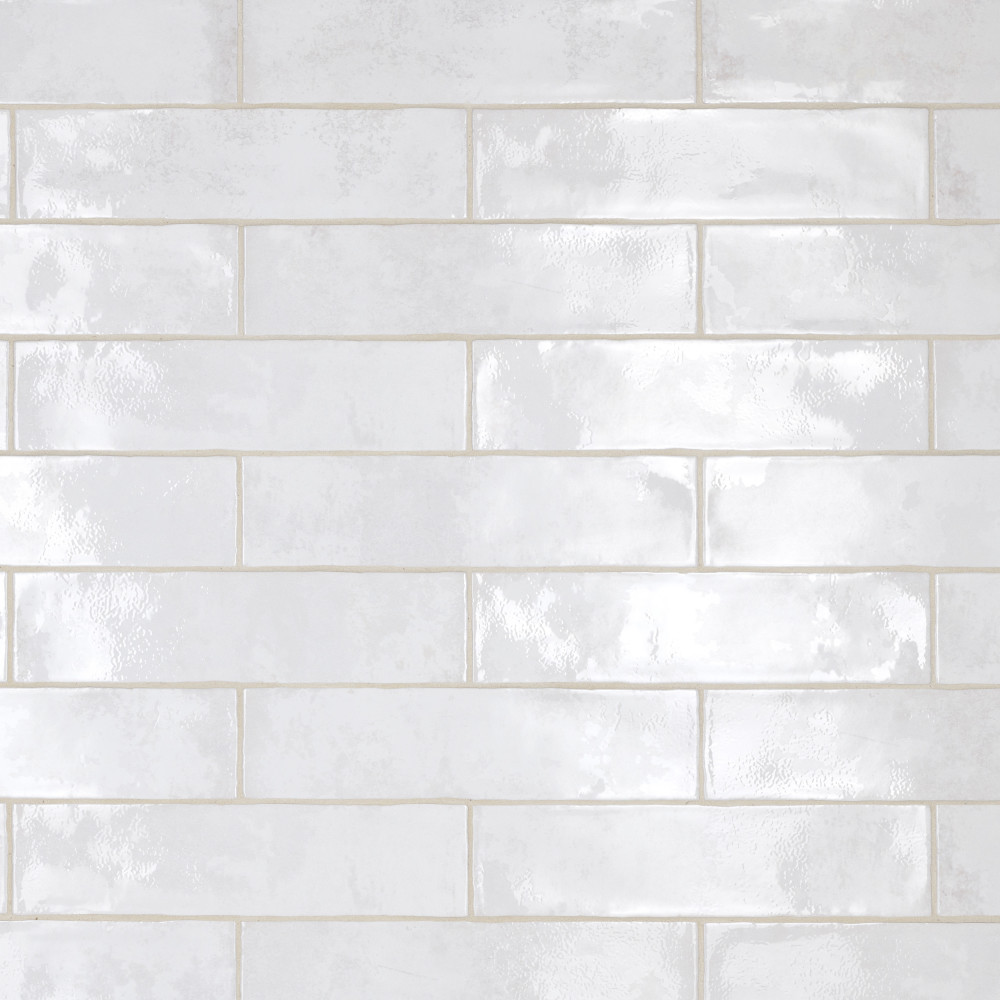 Biarritz White 3 in. x 12 in. Ceramic Wall Tile
