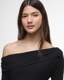Juliana Off-the-Shoulder Top Black