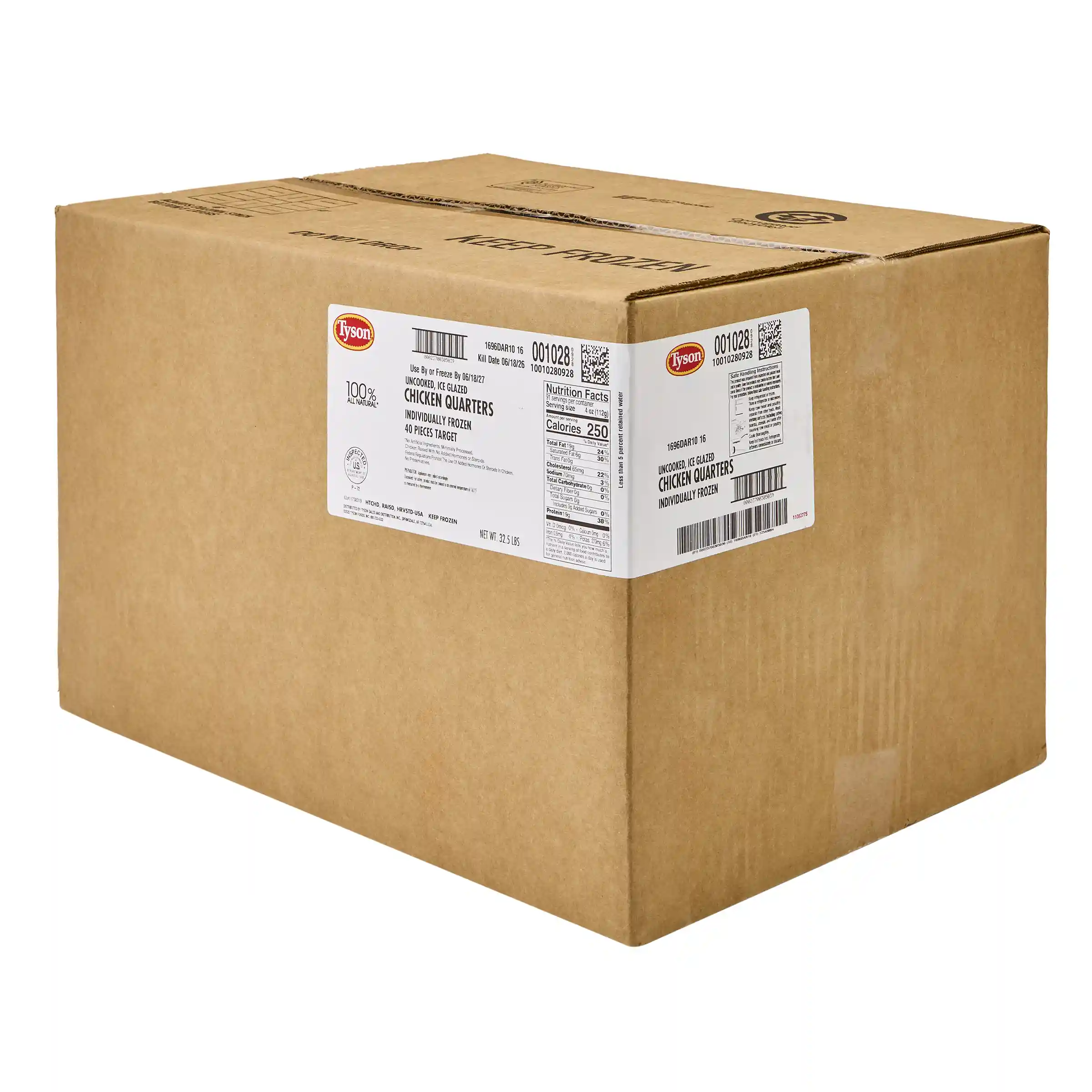 Tyson® All Natural* IF Unbreaded Chicken Quarters_image_5