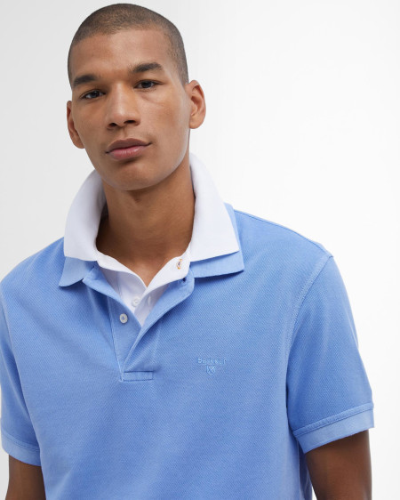 Washed-Out Sports Polo Shirt
