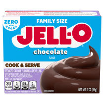 JELL-O Zero Sugar Chocolate Flavor Cook & Serve Pudding & Pie Filling, 2 oz Box