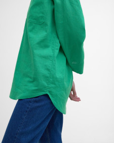 Cecile Relaxed Tunic Shirt Kelly Green