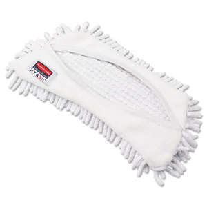 Rubbermaid Commercial, HYGEN™, Flexi Hi-Pile Microfiber Pocket Mop, 8.9"W, White
